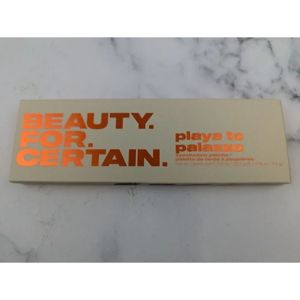 Beauty For Certain Playa to Palazzo Eyeshadow Palette Full Size NIB MSRP $39